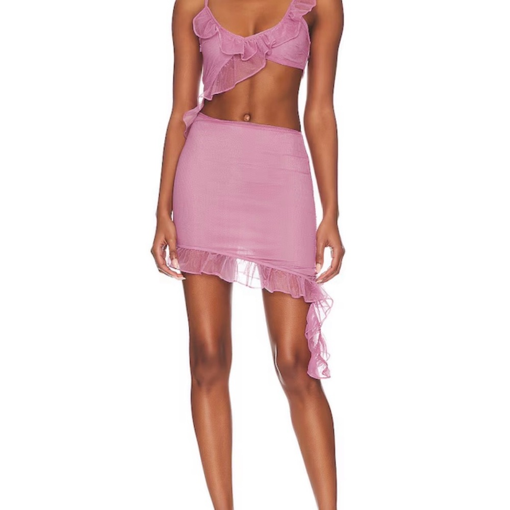 Revolve - Pink Ruffle Dress - Picture 2 of 6